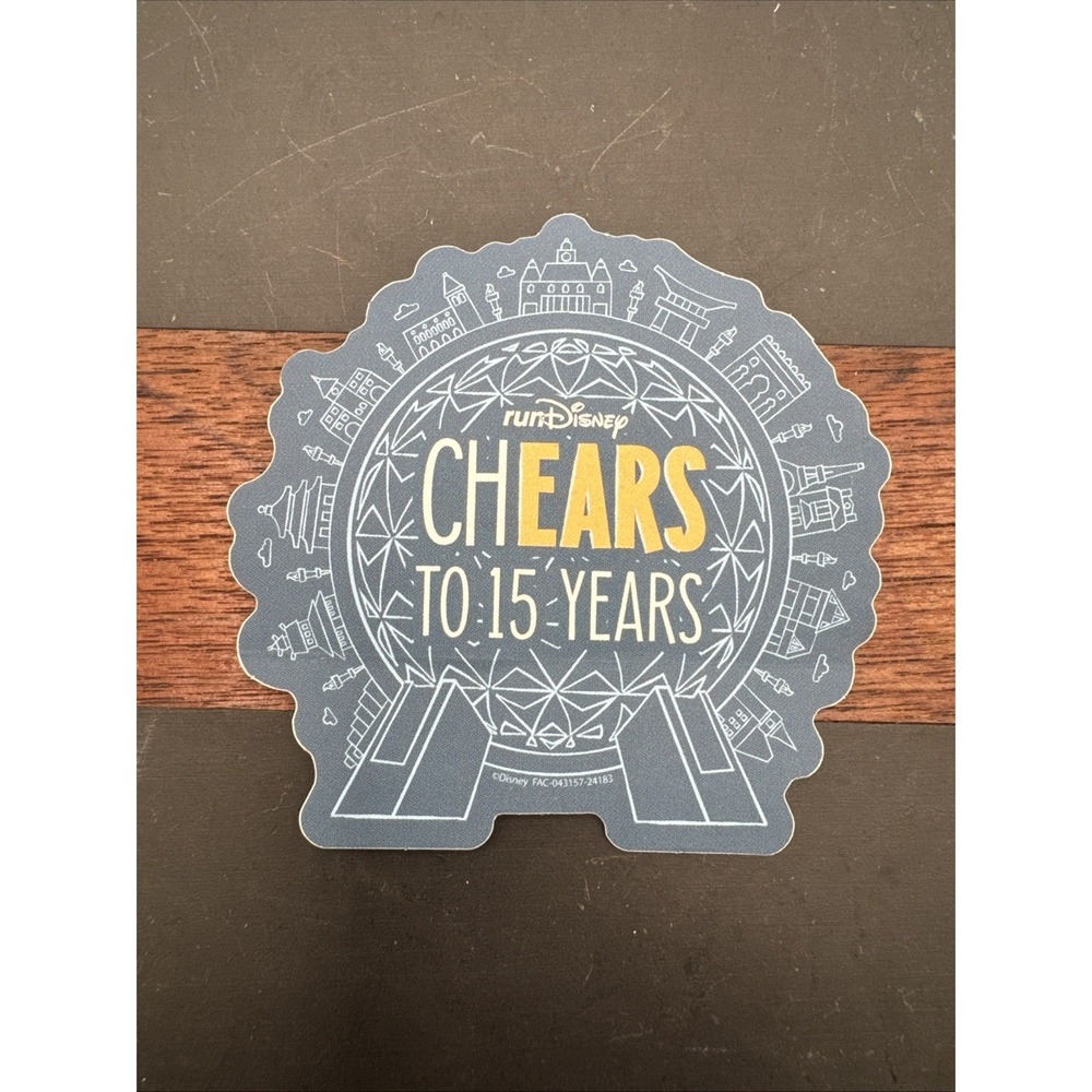 2024 runDisney Wine & Dine Half Marathon *CHEARS TO 15 YEARS 3x3" Inch STICKER A